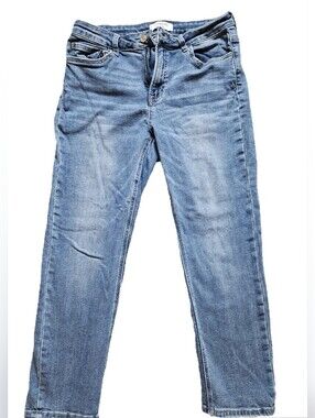 Lovervet By Vervet Style LV1025 Cropped Jeans Sz 31 Medium Wash Good Condition